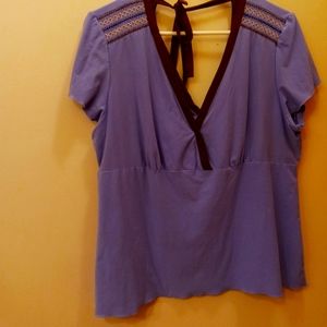 Sale  Purple v neck shirt